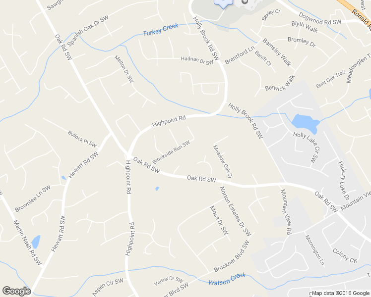map of restaurants, bars, coffee shops, grocery stores, and more near 2900 Brookside Run Southwest in Snellville