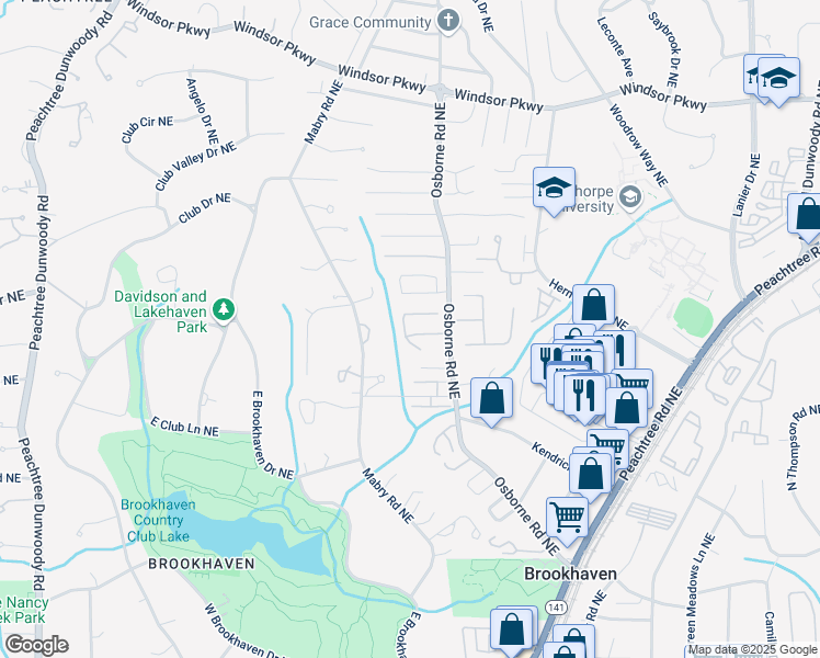 map of restaurants, bars, coffee shops, grocery stores, and more near 1114 Ashton Trce in Atlanta