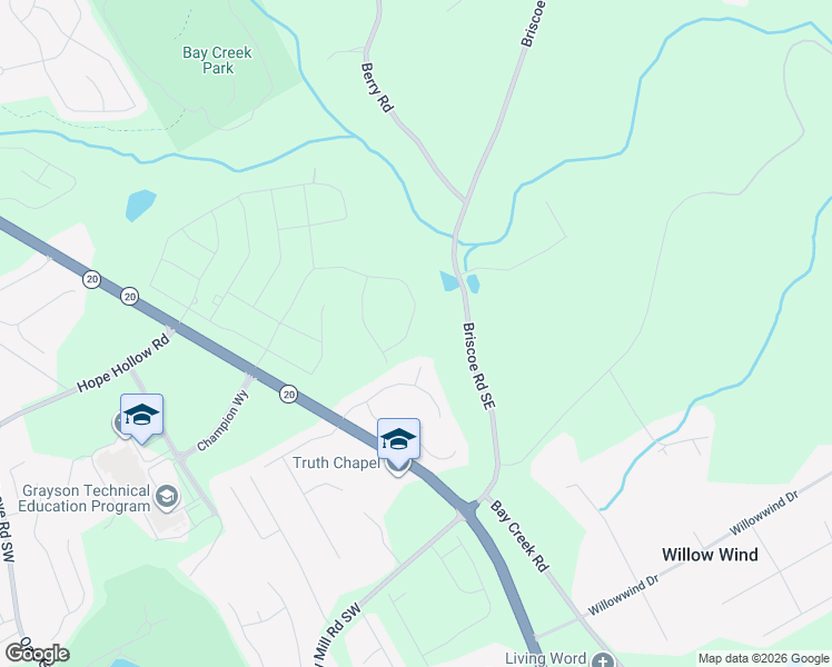 map of restaurants, bars, coffee shops, grocery stores, and more near 2969 Champion Way in Loganville