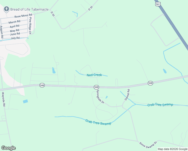 map of restaurants, bars, coffee shops, grocery stores, and more near 640 State Highway 548 in Conway