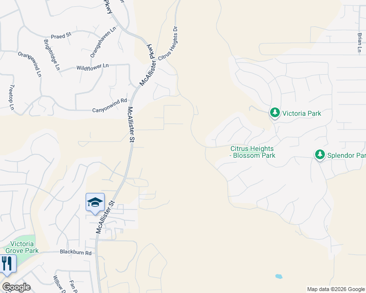 map of restaurants, bars, coffee shops, grocery stores, and more near Sweet Avenue in Riverside