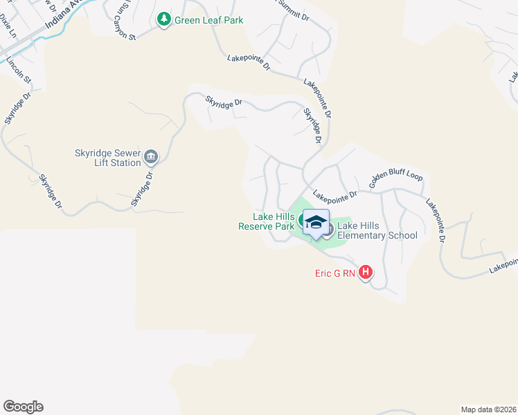 map of restaurants, bars, coffee shops, grocery stores, and more near 16989 Spring Canyon Place in Riverside