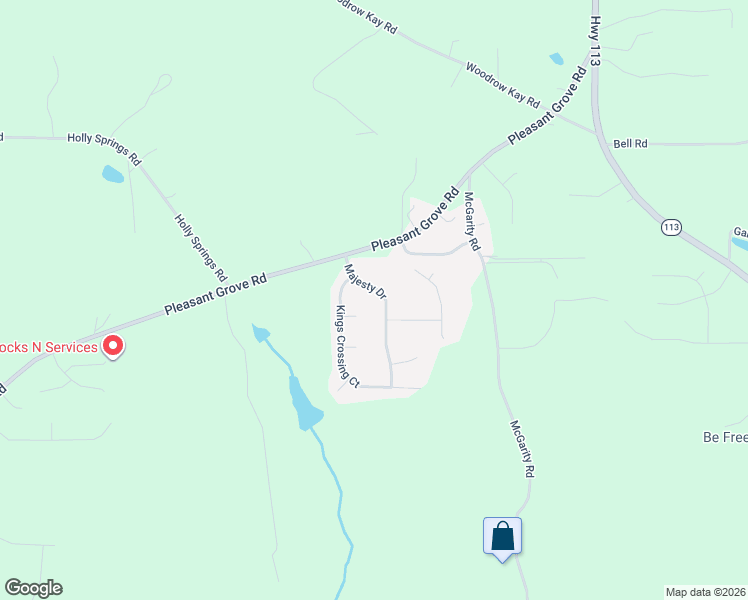 map of restaurants, bars, coffee shops, grocery stores, and more near 142 Majesty Drive in Rockmart