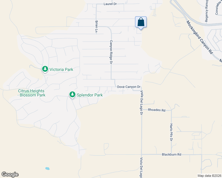 map of restaurants, bars, coffee shops, grocery stores, and more near 14285 Dove Canyon Drive in Riverside