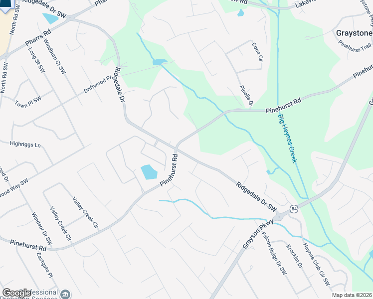 map of restaurants, bars, coffee shops, grocery stores, and more near 2225 Ridgedale Drive in Grayson