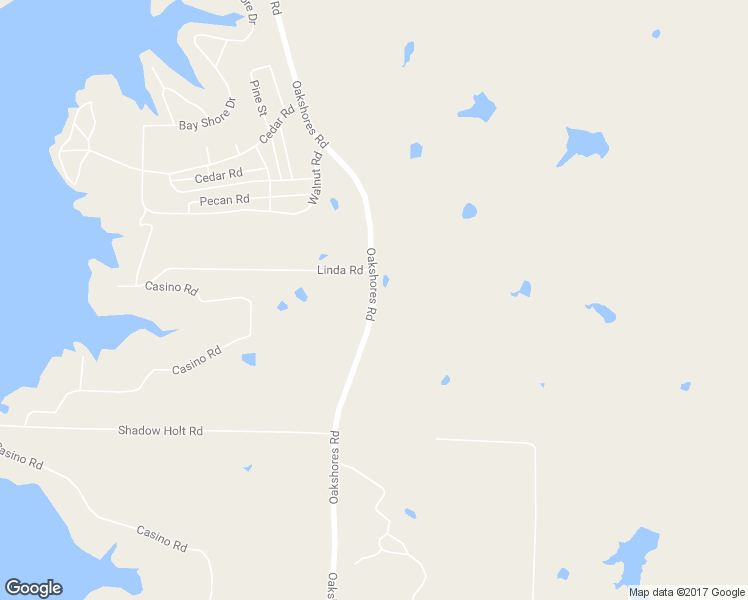map of restaurants, bars, coffee shops, grocery stores, and more near Oakshores Road in Nocona