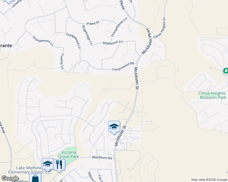 map of restaurants, bars, coffee shops, grocery stores, and more near 12285 Road Runner Ridge in Riverside