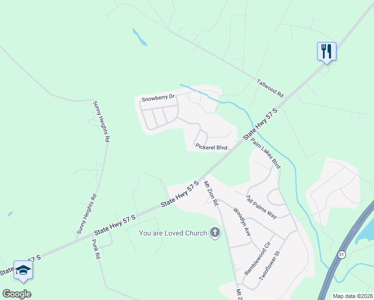 map of restaurants, bars, coffee shops, grocery stores, and more near 505 Hyacinth Drive in Longs