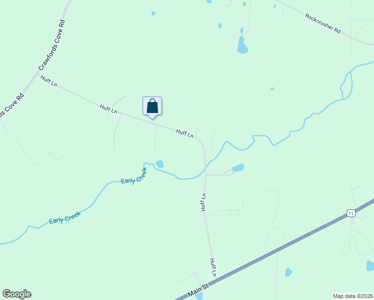 map of restaurants, bars, coffee shops, grocery stores, and more near 754 Huff Lane in Springville