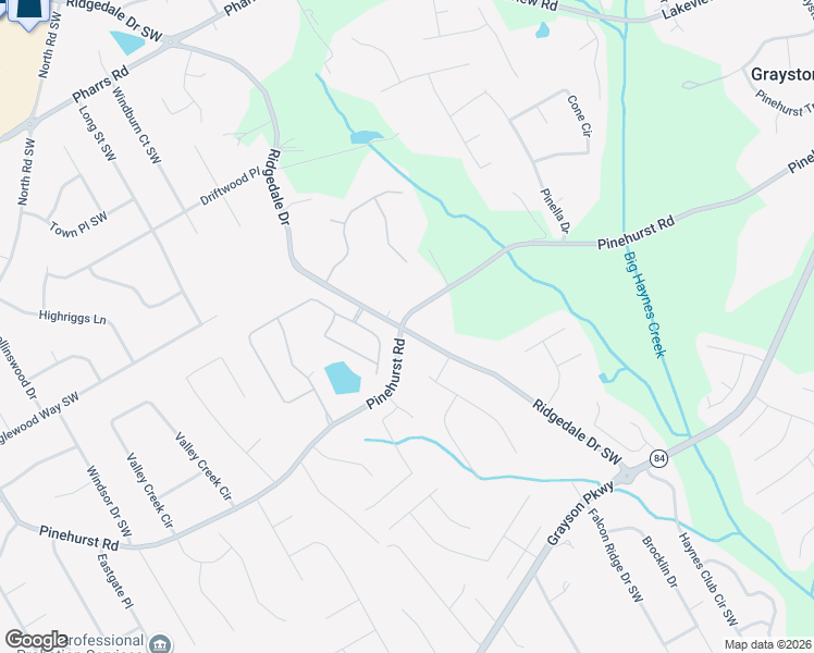 map of restaurants, bars, coffee shops, grocery stores, and more near 2225 Ridgedale Drive in Grayson