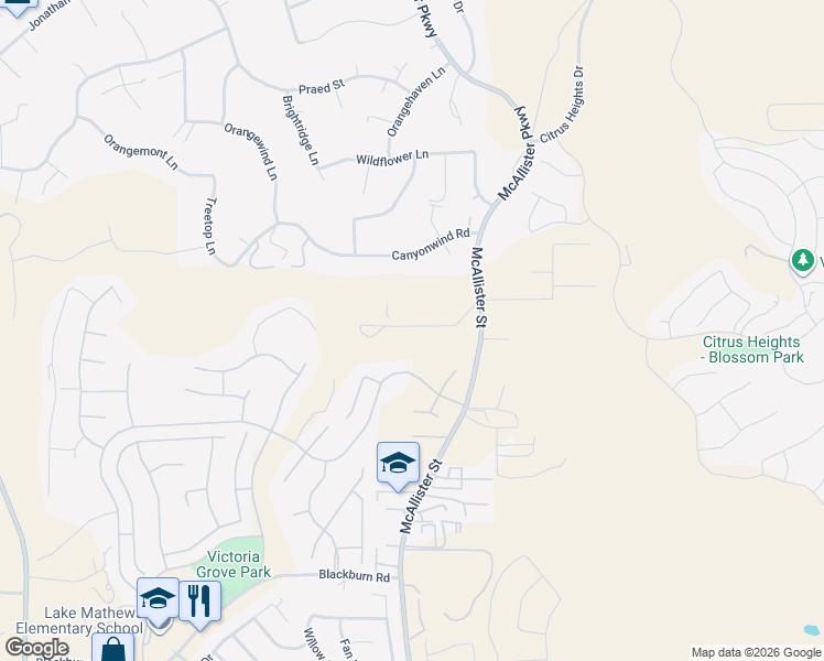 map of restaurants, bars, coffee shops, grocery stores, and more near 12285 Road Runner Ridge in Riverside