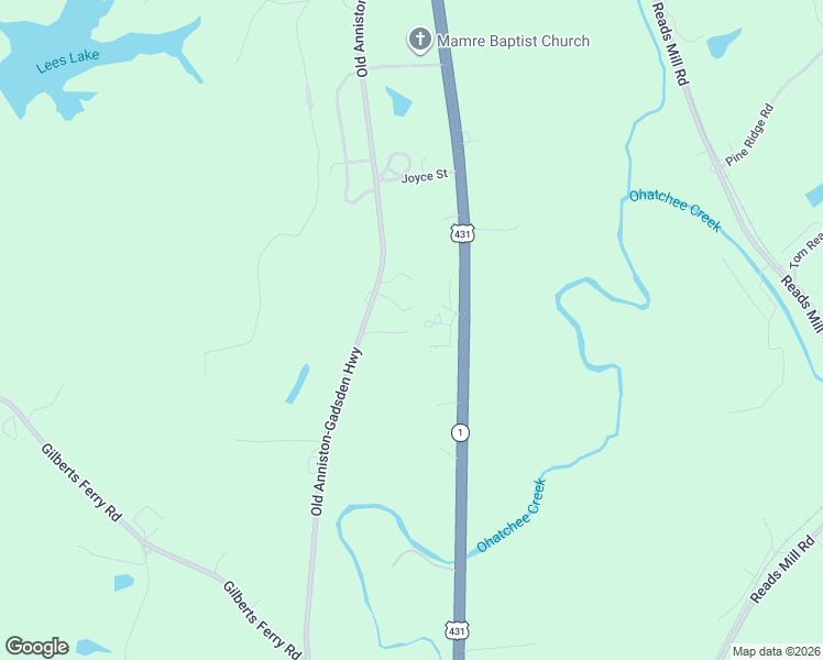 map of restaurants, bars, coffee shops, grocery stores, and more near 1464 Old Anniston-Gadsden Highway in Gadsden
