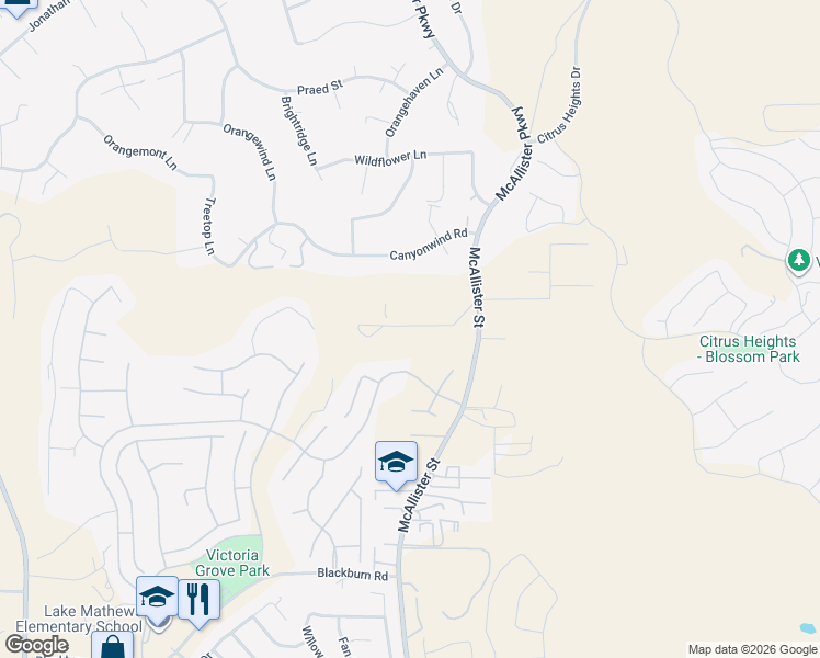 map of restaurants, bars, coffee shops, grocery stores, and more near 12285 Road Runner Ridge in Riverside