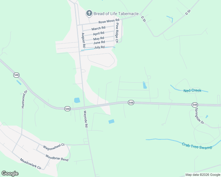 map of restaurants, bars, coffee shops, grocery stores, and more near 1050 State Highway 548 in Conway