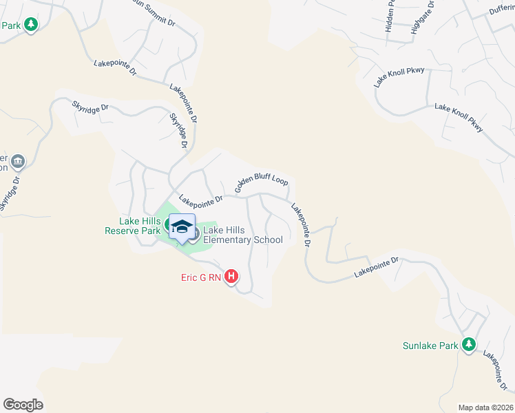 map of restaurants, bars, coffee shops, grocery stores, and more near 16995 Broken Rock Court in Riverside