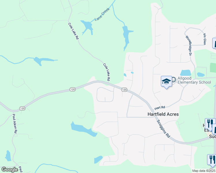 map of restaurants, bars, coffee shops, grocery stores, and more near 434 Indian Hills Drive in Dallas