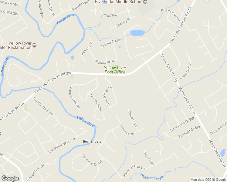 map of restaurants, bars, coffee shops, grocery stores, and more near 1074 Nash Springs Circle in Lilburn