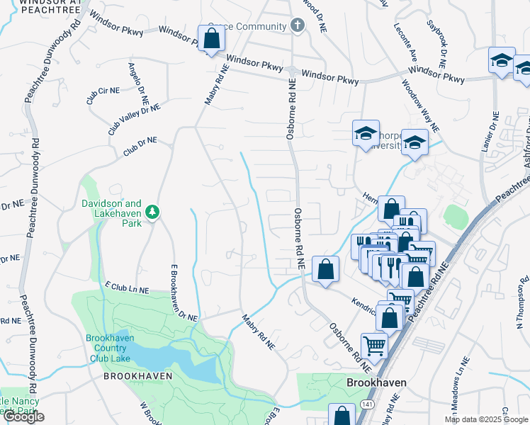 map of restaurants, bars, coffee shops, grocery stores, and more near 1114 Ashton Trce in Atlanta