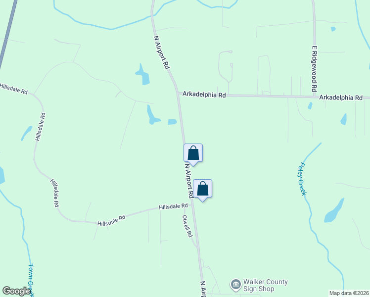 map of restaurants, bars, coffee shops, grocery stores, and more near 2209 North Airport Road in Jasper