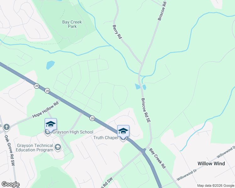 map of restaurants, bars, coffee shops, grocery stores, and more near 3251 Briscoe Road in Loganville