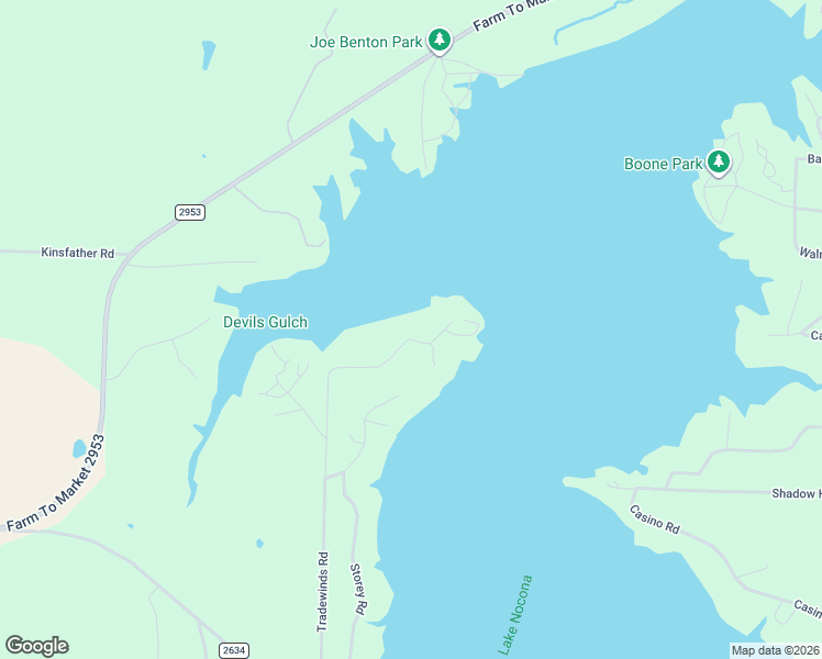 map of restaurants, bars, coffee shops, grocery stores, and more near 1057 Tradewinds Road in Nocona