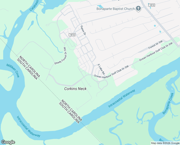 map of restaurants, bars, coffee shops, grocery stores, and more near 9095 Devaun Park Boulevard in Calabash