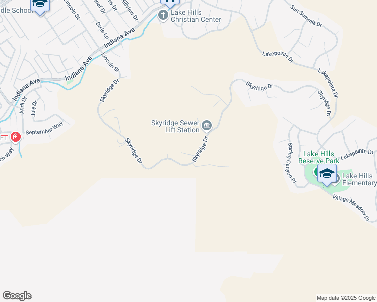 map of restaurants, bars, coffee shops, grocery stores, and more near 15720 Glendon Creek Court in Riverside