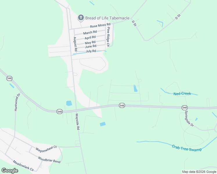 map of restaurants, bars, coffee shops, grocery stores, and more near 1050 State Highway 548 in Conway