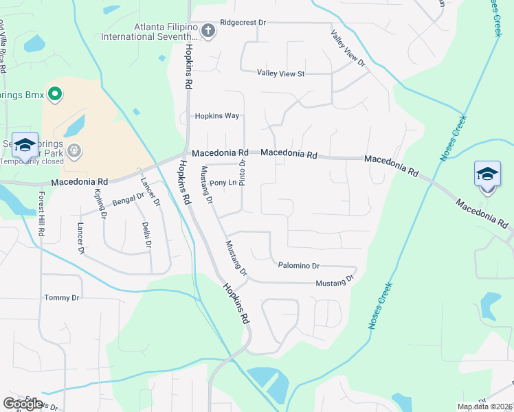 map of restaurants, bars, coffee shops, grocery stores, and more near 3232 Caley Mill Drive in Powder Springs