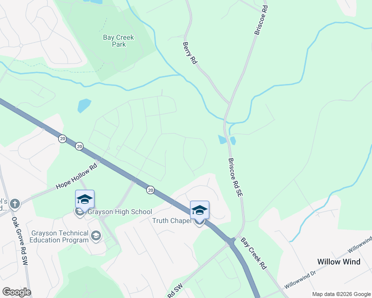 map of restaurants, bars, coffee shops, grocery stores, and more near 3251 Briscoe Road in Loganville