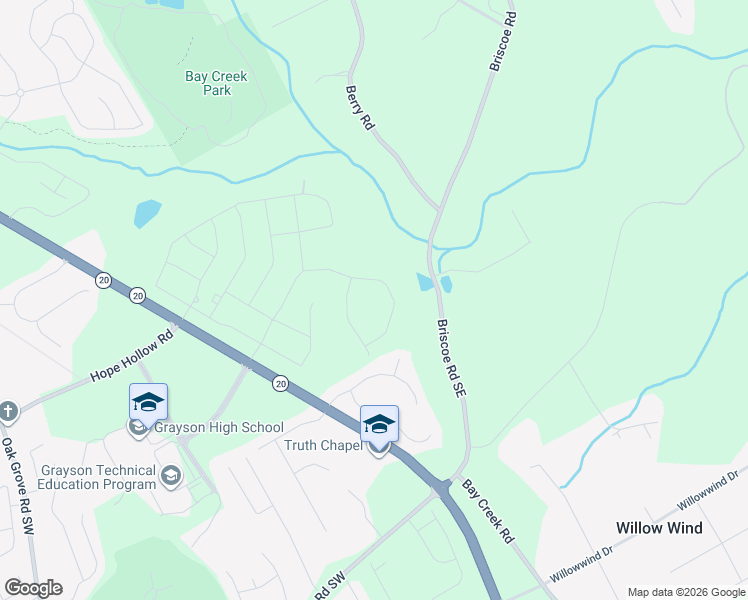 map of restaurants, bars, coffee shops, grocery stores, and more near 3251 Briscoe Road in Loganville