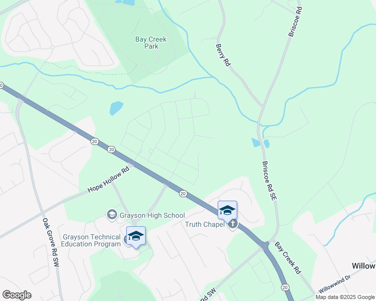 map of restaurants, bars, coffee shops, grocery stores, and more near 3238 Champion Way in Loganville