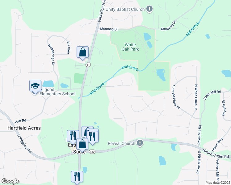 map of restaurants, bars, coffee shops, grocery stores, and more near 324 King James Drive in Dallas