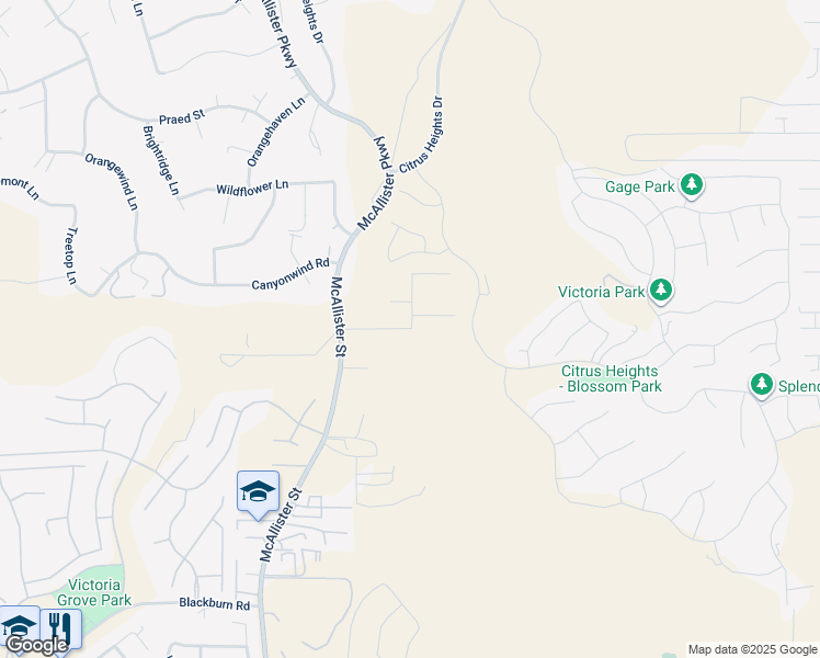 map of restaurants, bars, coffee shops, grocery stores, and more near Via Tuscany in Riverside