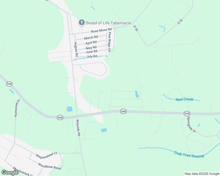 map of restaurants, bars, coffee shops, grocery stores, and more near 1050 State Highway 548 in Conway