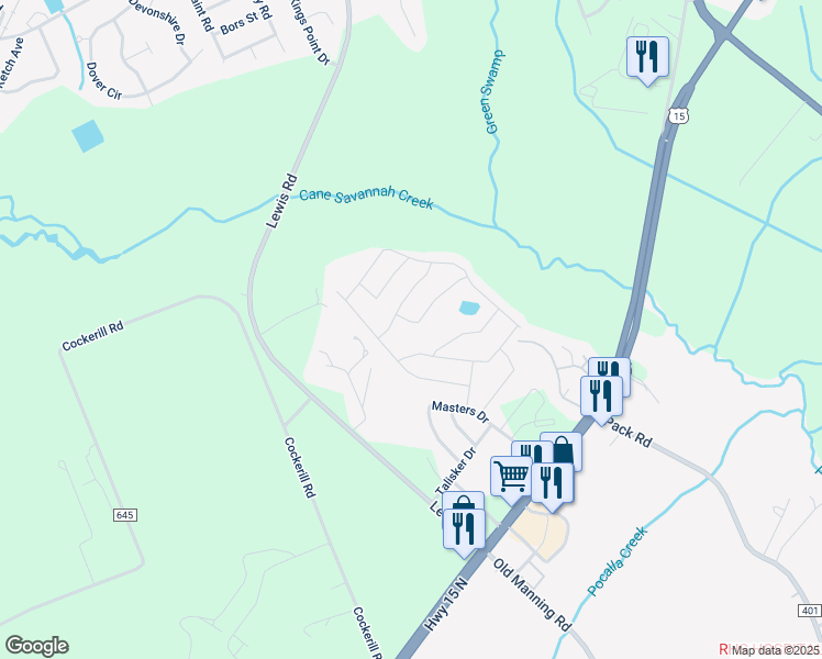 map of restaurants, bars, coffee shops, grocery stores, and more near 1773 Nicholas Drive in Sumter