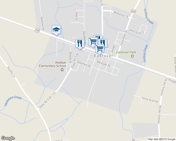 map of restaurants, bars, coffee shops, grocery stores, and more near 708 Henry Street in Eastover