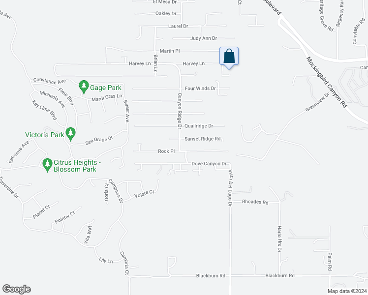 map of restaurants, bars, coffee shops, grocery stores, and more near 14282 Rock Place in Riverside