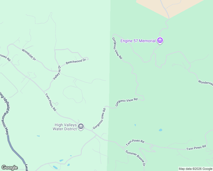 map of restaurants, bars, coffee shops, grocery stores, and more near 0 North San Gorgonio Avenue in Banning