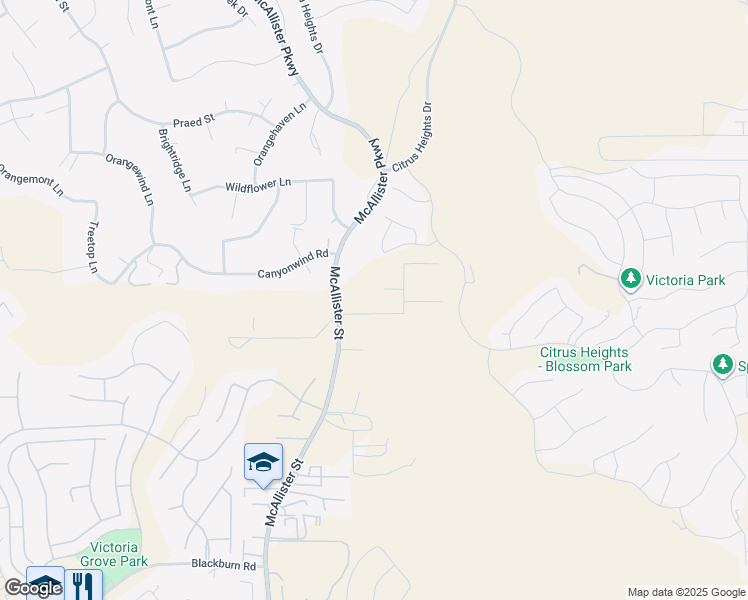 map of restaurants, bars, coffee shops, grocery stores, and more near Via Tuscany in Riverside