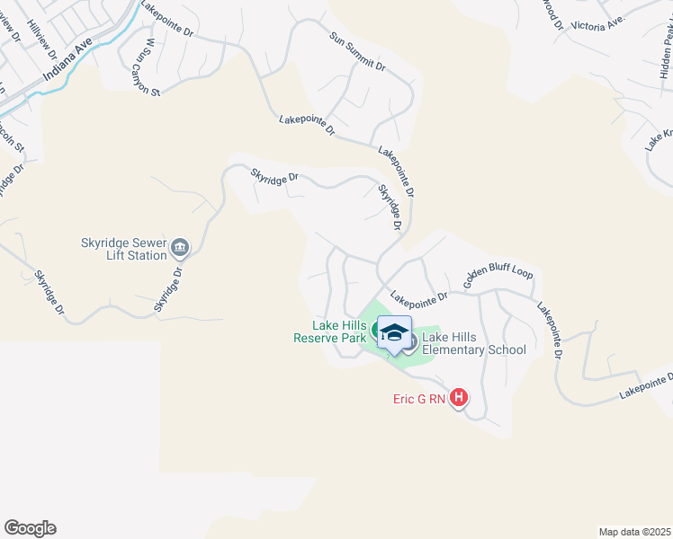 map of restaurants, bars, coffee shops, grocery stores, and more near 16837 Valley Spring Drive in Riverside