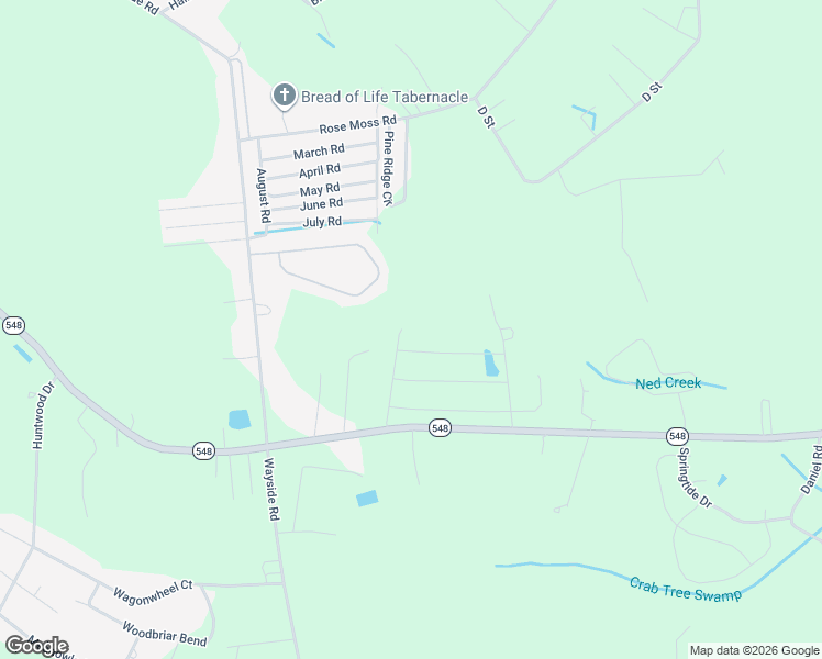 map of restaurants, bars, coffee shops, grocery stores, and more near 1050 State Highway 548 in Conway