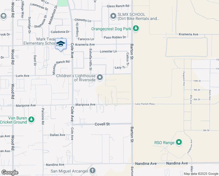 map of restaurants, bars, coffee shops, grocery stores, and more near 19783 Beavertail Way in Riverside