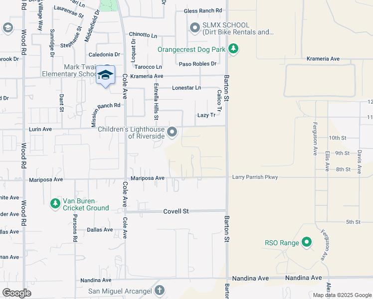 map of restaurants, bars, coffee shops, grocery stores, and more near 19964 Lanceleaf Court in Riverside