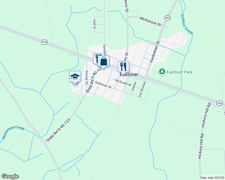 map of restaurants, bars, coffee shops, grocery stores, and more near 708 Henry Street in Eastover