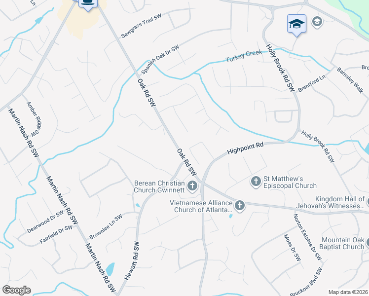 map of restaurants, bars, coffee shops, grocery stores, and more near 1280 Edgebrook Lane in Lilburn