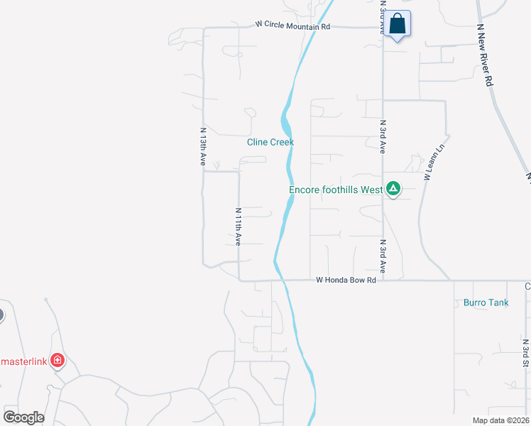 map of restaurants, bars, coffee shops, grocery stores, and more near 42815 North 11th Avenue in New River