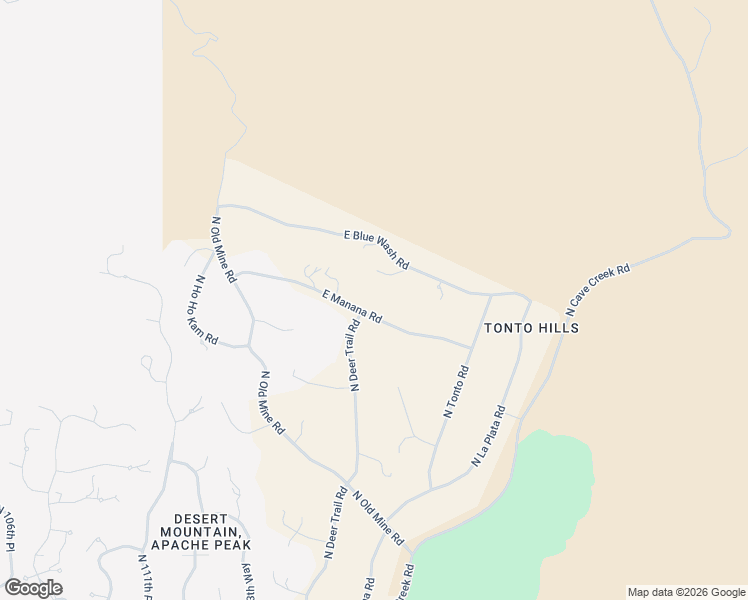 map of restaurants, bars, coffee shops, grocery stores, and more near 11602 East Manana Road in Cave Creek