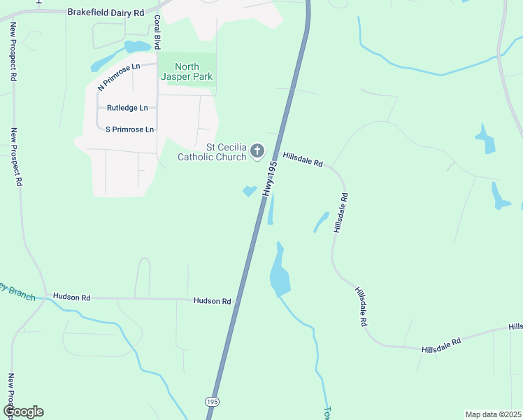 map of restaurants, bars, coffee shops, grocery stores, and more near Highway 195 in Jasper