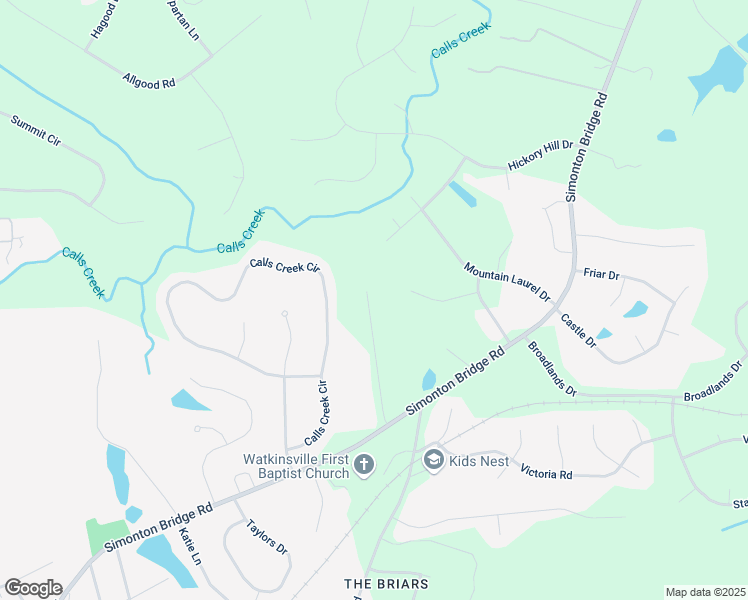 map of restaurants, bars, coffee shops, grocery stores, and more near 1160 Great Oaks Lane in Watkinsville